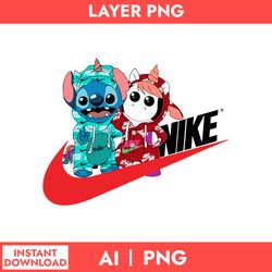 Stitch x Unicorn x Nike Png, Nike Logo Png, Stitch x Unicorn Png, Cartoon Nike Png, Ai Digital File
