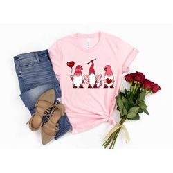Valentines Day Gnomes Shirt, Gnomes Love Shirt, Love Buffalo Plaid Shirt, Valentines Day Shirt, Couple Matching Shirt, V