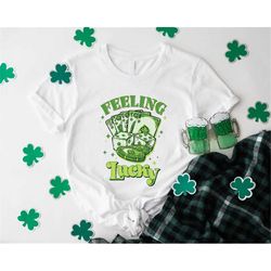 Feeling Lucky St Patricks Day, Shamrock Lucky Tshirt, Paddys Day Shirt, Patrick Day Gift,Clover Shirt St Patricks,Irish