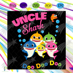 Uncle Shark Doo Doo Doo Svg, Trending Svg, Uncle