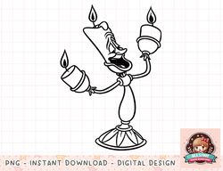 Disney Beauty And The Beast Lumiere Simple Black Outline png, instant download, digital print