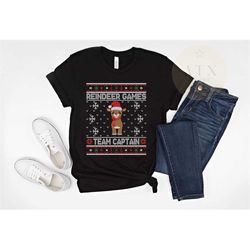 Reindeer Games Christmas Party Shirt, Ugly Christmas Sweater, Reindeer Games Team Captain, Holiday Party Shirt, Cute Chr