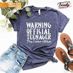 Official Teenager Shirt, Teenage Boy Girl Gifts, Teenage Birthday Shirts, Thirteen Birthday Shirt, 13th Birthday Girl Bo