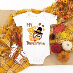 My First Thanksgiving Shirt, Baby's First Thanksgiving Shirt, Turkey Shirt, Baby Turkey Shirt, Thanksgiving Shirt Funny