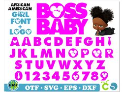 African American Boss Baby Girl font | Afro Boss Baby Girl font svg & Boss Baby Girl font otf & Boss Baby Girl Logo