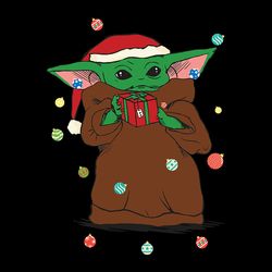 Merry Christmas Baby Yoda Digital File Download, Funny Disney Star Wars Baby Yoda Christmas Printable Sublimation