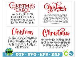 Christmas Font Bundle mini | Christmas Font OTF, Christmas Font SVG Cricut, Christmas letters svg, Christmas svg Cricut