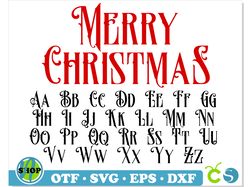 Christmas Font OTF, Christmas Font SVG Cricut, Christmas svg Cricut, Christmas letters svg, Christmas Monogram svg