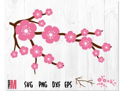 Cherry blossom svg, Cherry blossom layered cut file, Blossom svg, Cherry blossom vector file, Sakura svg, Wreath svg