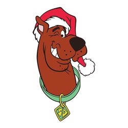scooby doo in christmas hat, christmas svg, christmas svg cut file
