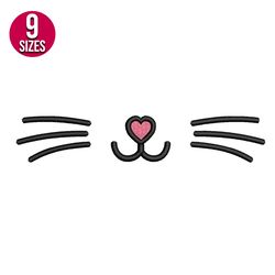 Cat Face embroidery design, Machine embroidery pattern, Instant Download