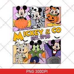 Vintage Mickey Friends Halloween PNG, Disney Halloween PNG, Disney World, Mickey Halloween, Vintage Mickey, Disney PNG