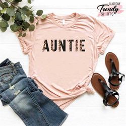 Gift For Auntie, Gift For Sister, New Aunt To Be, Auntie Gift, Gift For Aunt, Pregnancy Announcement, Leopard Print Tee,