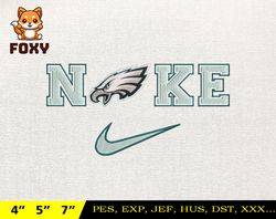 NFL Philadelphia Eagle, NIKE NFL Embroidery Design, NFL Team Embroidery Design, NIKE Embroidery Design, Instant Download