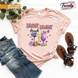 Drink Drank Drunk Mardi Gras Shirt, Mardi Gras Gifts, Mardi Gras Drinking Team Shirt, Fat Tuesday Shirt, NOLA Shirt, Fle