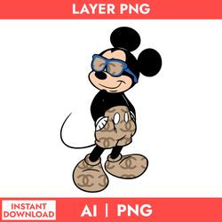 Chanel Sunglasses Eyewear Mickey Png, Chanel Brand Logo Png, Mickey Mouse Png, Disney Chanel Png, Ai Digital File