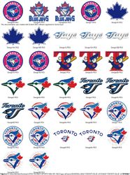 Collection MLB TORONTO BLUE JAYS LOGO'S Embroidery Machine Designs