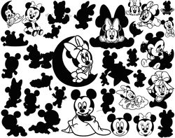 baby mickey mouse svg, disney baby mouse svg, png dxf