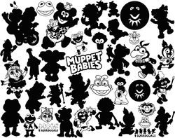Muppet babies svg, Muppet silhouette svg, Muppet dxf png