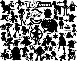 Toy story svg, Toy story silhouette svg, Toy story png, dxf