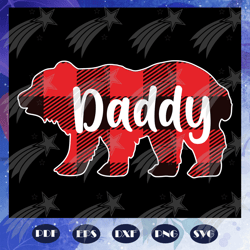 Daddy bear svg, daddy svg, daddy gift, fathers day gift, gift for papa, fathers day lover, fathers day lover gift, dad l