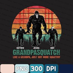 Custom Kid Name Png, Personalized Grandpasquatch Png, Dadsquatch Like A Dad Just Way More Squatchy Png, Bigfoot Png, Gra