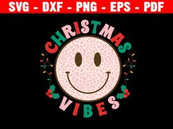 Christmas Vibes Retro Christmas Svg, Christmas Shirt Svg, Mom Svg, Files For Cricut Or Silhouette