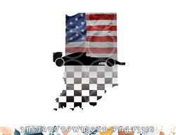 Womens Indiana American Flag to Checkered Flag Graphic V-Neck png, digital download copy
