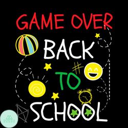 Game over back to school SVG PNG, game PNG, school SVG