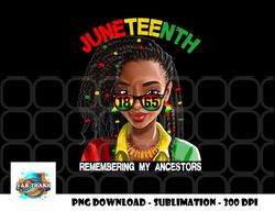 Juneteenth Tshirt Women Loc d Hair Remebering My Ancestors png, digital download copy