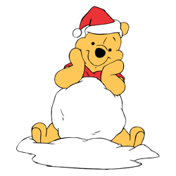Winnie the Pooh, Merry Christmas Svg