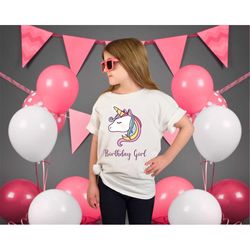 Birthday Girl Unicorn Shirt, Unicorn Shirt, Birthday Shirt, Girls Birthday Party Shirt, Birthday Party Shirt, Birthday Q