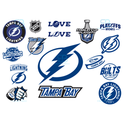 Tampa Bay Lightning Logo Bundle Svg, Sport Svg, Tampa Bay Lightning, Tampa Bay S