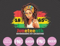 Juneteenth Loc'd Hair Black Women Remembering My Ancestors Png, Digital Download