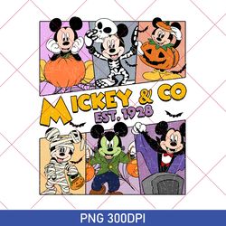 Vintage Mickey Portrait Halloween PNG, Vintage Mickey's Not So Scary PNG, Disney Halloween PNG, Mickey Halloween PNG