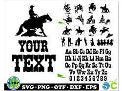 Western Font & Cowboy svg png | rodeo svg, western font svg cowboy svg png western font otf, cowboy svg shirt