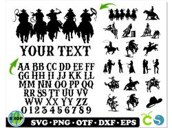 Western Font & Cowboy svg png | rodeo png svg, western font svg, cowboy svg png, western alphabet, cowboy svg shirt