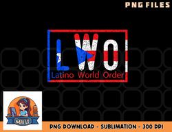 Latino world order Puerto Rico blue and red png, digital download copy
