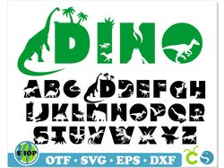 Dinosaur Font SVG Cricut, Dinosaur Font otf, Dinosaur Alphabet svg, Dinosaur letters svg Cricut, Dinosaur name svg