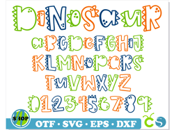 Dinosaur Font SVG Cricut, Dinosaur Font otf, Dinosaur Birthday svg, Dinosaur letters svg Cricut, Dinosaur name svg