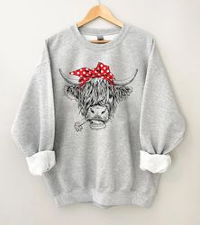 Cute Cow Shirt or Sweatshirt, Heifer Sweatshirt, Highland Cow Shirt, Cow Gifts For Her, Farm T-shirt, Ranch Tee, Farmer,