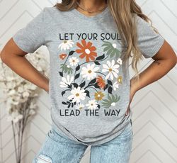 Flowers Tshirt, Boho Wildflowers Floral Nature Shirt, Tee, Vintage, Womens Graphic Tshirts, Graphic Tees For Women