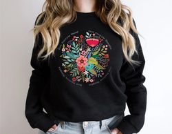 Grow Positive Thoughts Tee, Floral Sweatshirt, Bohemian Style, Butterfly Top, Trending Right Now, Women's Graphic T-shir