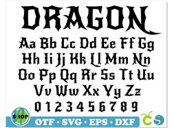 Dragon Font SVG, Dragon Font otf, Dragon letters svg, Dragon Svg Cricut, Tattoo font svg, Dragon shirt svg, Dragon svg