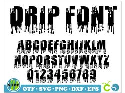 Drip font OTF, Dripping Font SVG, Dripping font png, Halloween font svg, Dripping letters svg, Halloween Font ttf