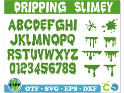 Slimey svg Bundle | Dripping font svg, Halloween font otf, Dripping font for Cricut, Slimey svg, Dripping borders svg