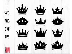 Crown svg cricut vector cricut cutting file crown clipart crowns silhouette princess crown svg princess svg dxf png crow
