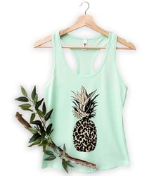 Pineapple Shirt - Pineapple Tank - Women's Tank Tee - Food - Fruit - Graphic Tees - Workout Top - Workout Shirt - Beach