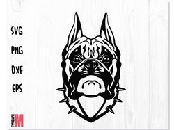 Boxer Dog Head SVG | Boxer Dog svg, Boxer Dog vector, Boxer Dog dxf, Boxer Dog png, Boxer Dog cut file Cricut Silhouette