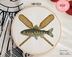 Fish Cross Stitch Pattern , Watercolor Betta Fish,Instant Download,Printable Cross Stitch Chart